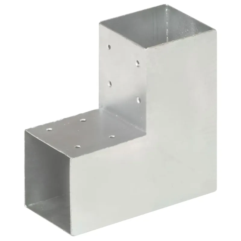 Stulpo sujungimas, 91x91mm, galvanizuotas metalas, L formos