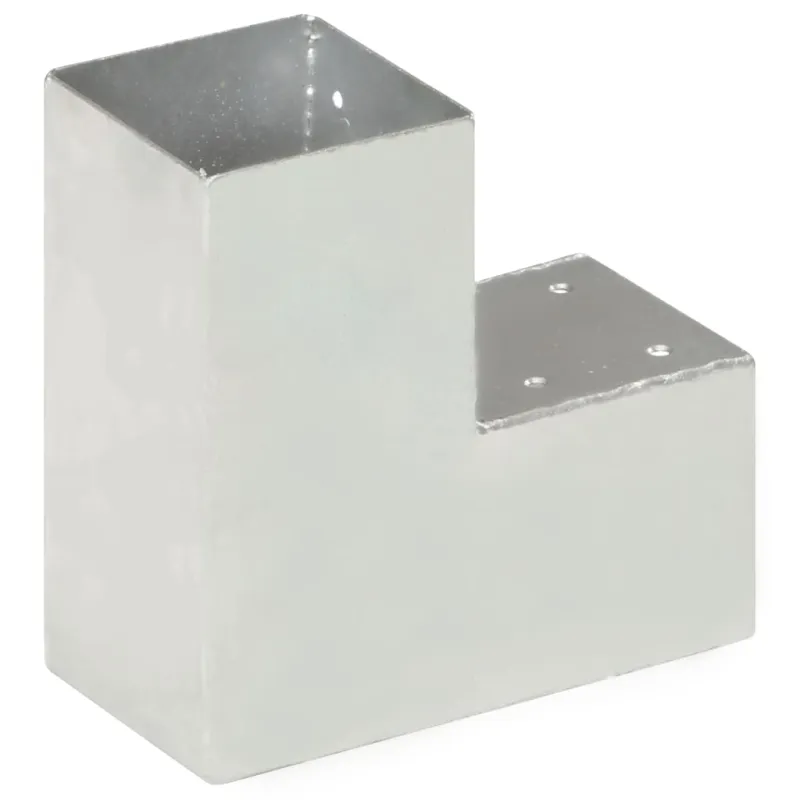 Stulpo sujungimas, 91x91mm, galvanizuotas metalas, L formos