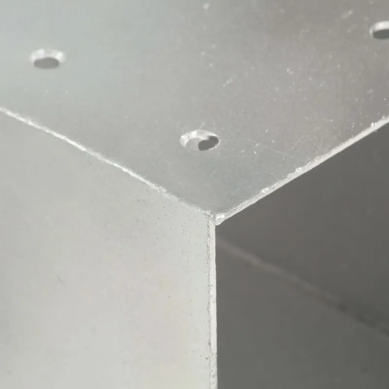 Stulpo sujungimas, 91x91mm, galvanizuotas metalas, X formos