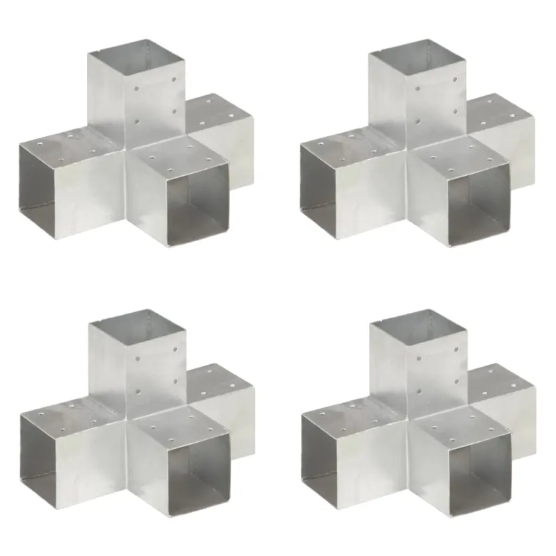 Stulpų sujungimai, 4vnt., 91x91mm, metalas, X formos