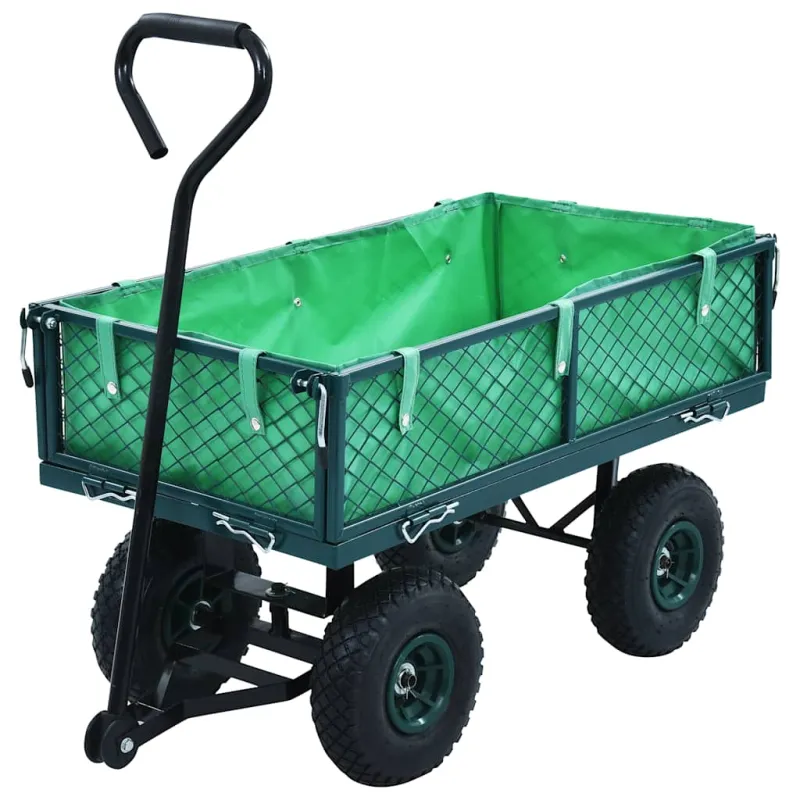 Rankinis sodo vežimėlis, žalios spalvos, 250kg