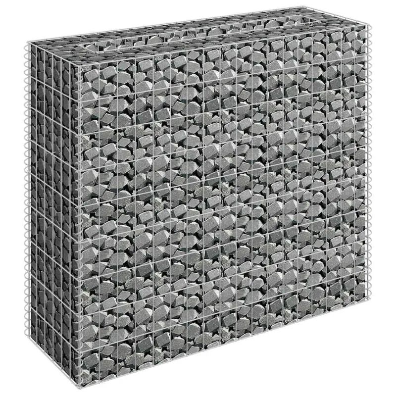 Gabiono vazonas, 90x30x90cm, galvanizuotas plienas, aukštas