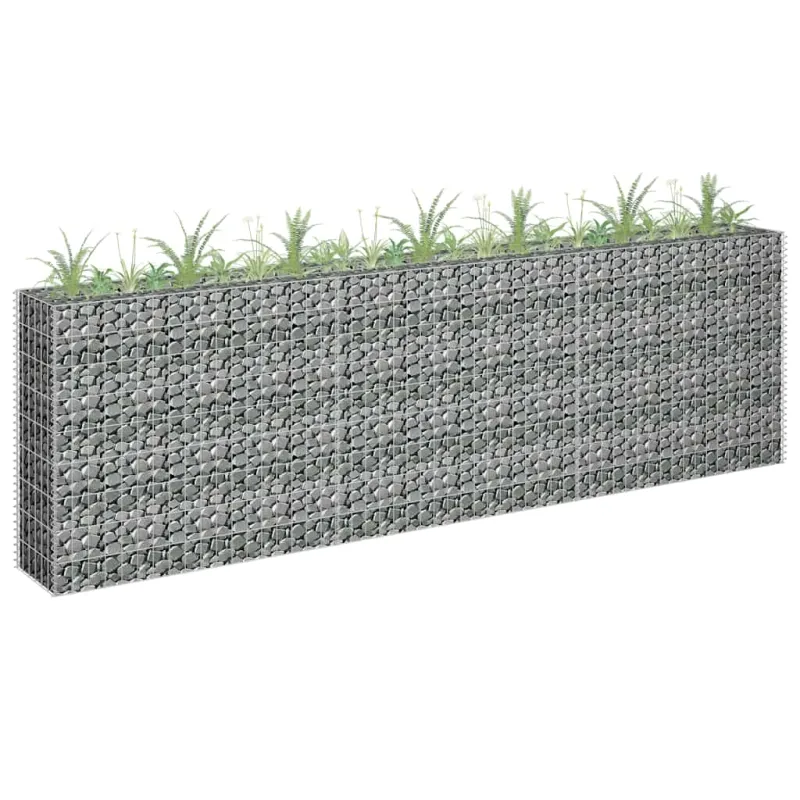 Gabiono vazonas, 270x30x90cm, galvanizuotas plienas, aukštas