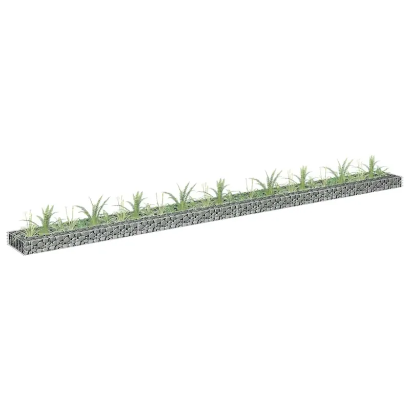 Gabiono vazonas, 360x30x10cm, galvanizuotas plienas, aukštas