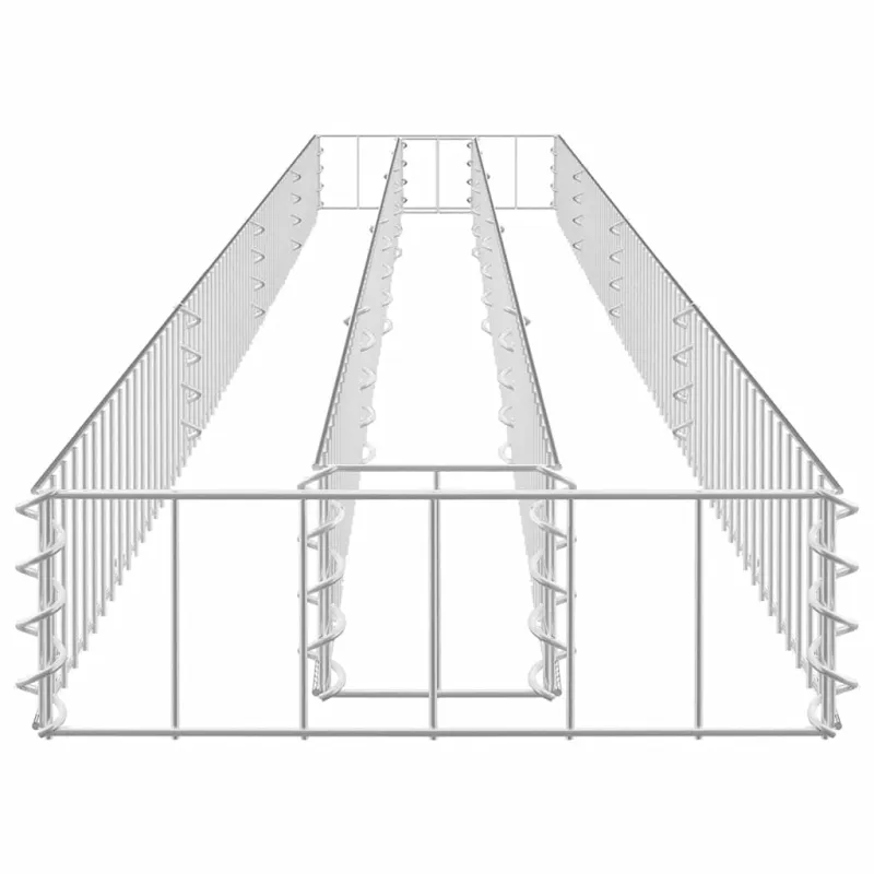 Gabiono vazonas, 360x30x10cm, galvanizuotas plienas, aukštas