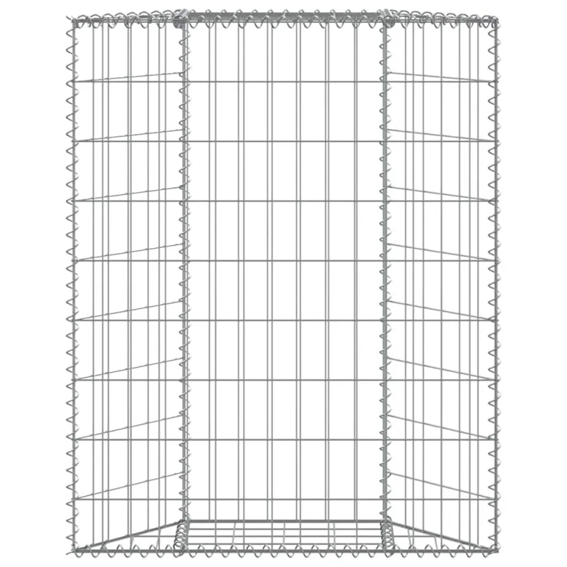 Gabiono vazonas, 80x20x100cm, galvanizuotas plienas, aukštas