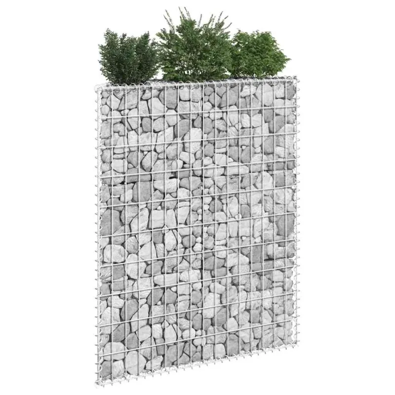 Gabiono vazonas, 100x20x100cm, galvanizuotas plienas, aukštas