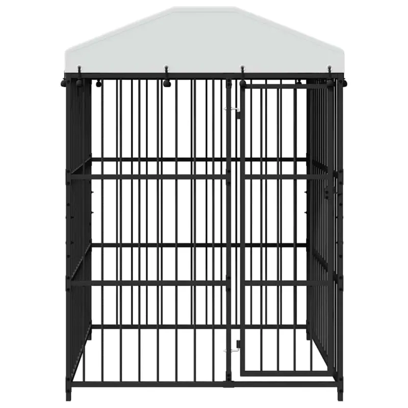 Lauko voljeras šunims su stogu, 150x150x210cm