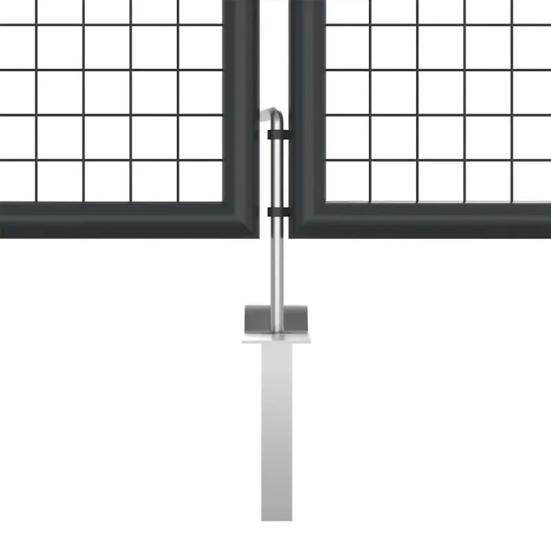 Tinkliniai sodo vartai, cinkuotas plienas, 400x125 cm, pilki