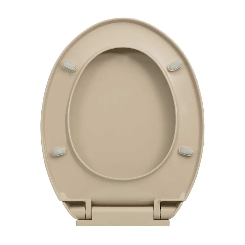 Klozeto sėdynė su soft-close mechanizmu, smėlio spalvos, ovali