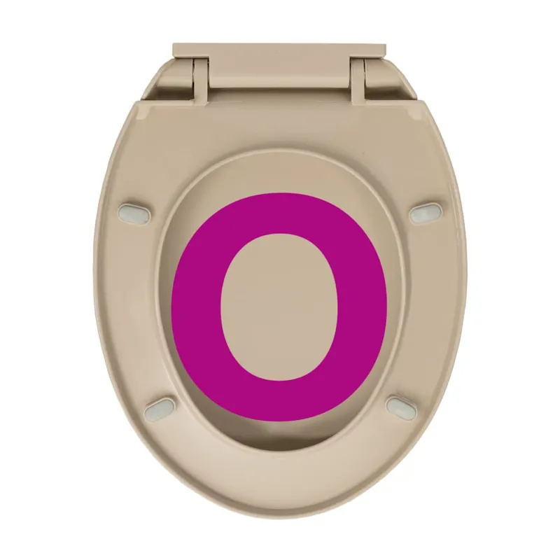 Klozeto sėdynė su soft-close mechanizmu, smėlio spalvos, ovali
