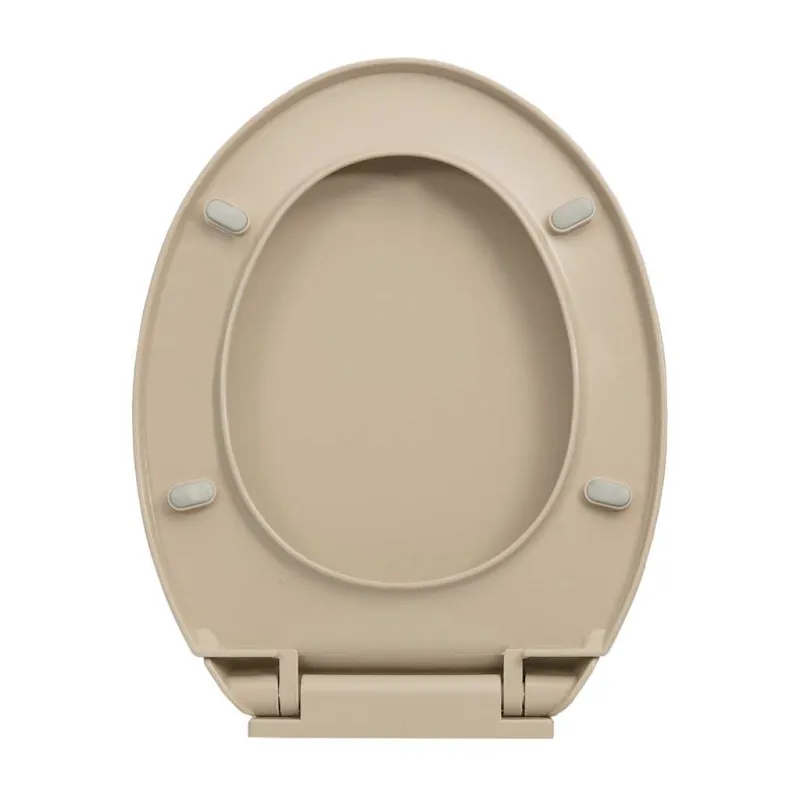Klozeto sėdynė su soft-close mechanizmu, smėlio spalvos, ovali
