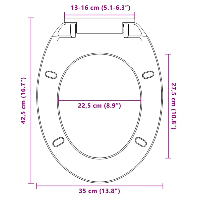 Klozeto sėdynė su soft-close mechanizmu, žalios spalvos, ovali