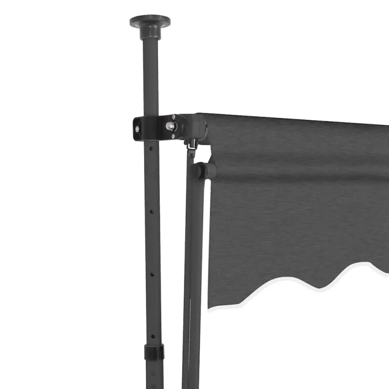 Rankiniu būdu ištraukiama markizė su LED, antracito, 200cm