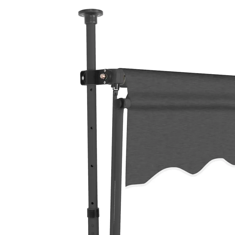 Rankiniu būdu ištraukiama markizė su LED, antracito, 250cm