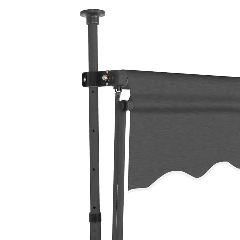 Rankiniu būdu ištraukiama markizė su LED, antracito, 400cm