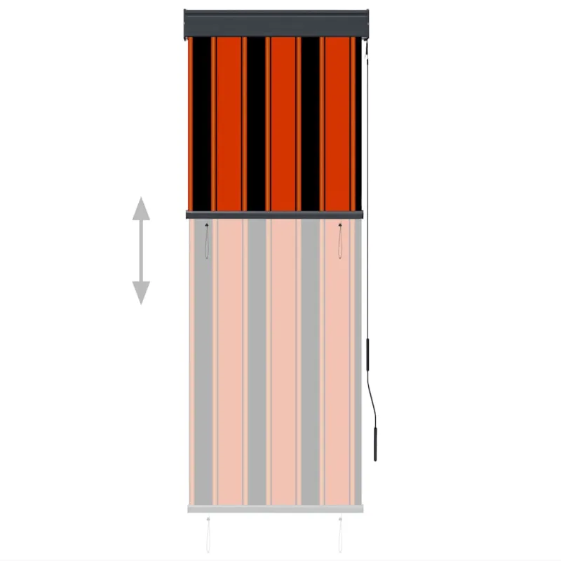 Lauko roletas, oranžinės ir rudos spalvų, 60x250cm