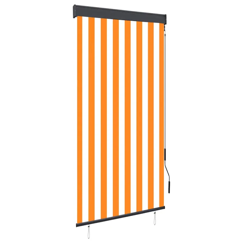 Lauko roletas, baltos ir oranžinės spalvų, 80x250cm