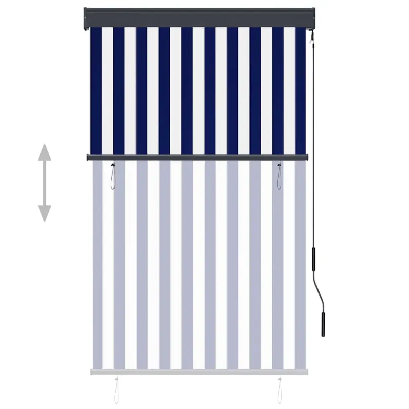 Lauko roletas, baltos ir mėlynos spalvų, 100x250cm
