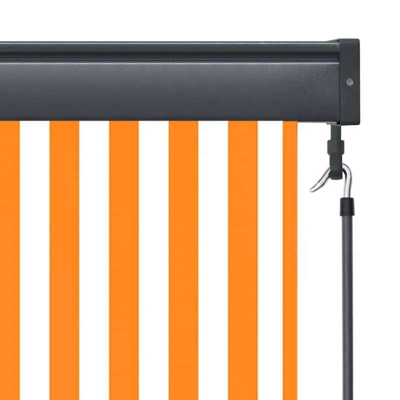 Lauko roletas, baltos ir oranžinės spalvų, 120x250cm