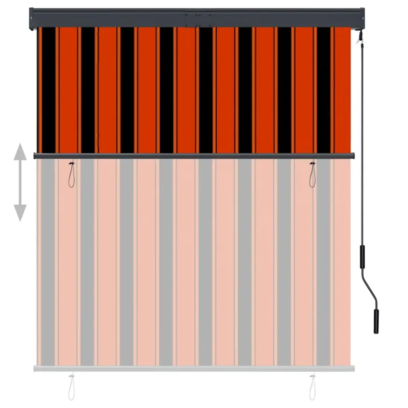 Lauko roletas, oranžinės ir rudos spalvų, 140x250cm