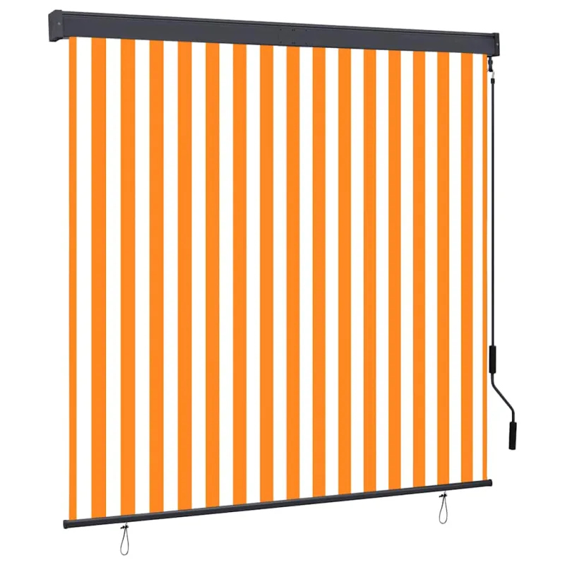 Lauko roletas, baltos ir oranžinės spalvų, 160x250cm