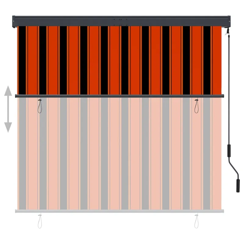 Lauko roletas, oranžinės ir rudos spalvų, 160x250cm