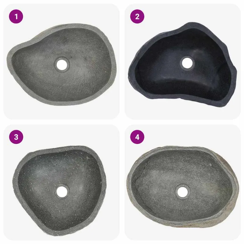 Praustuvas, (37-46)x(29-36)cm, upės akmuo, ovalo formos