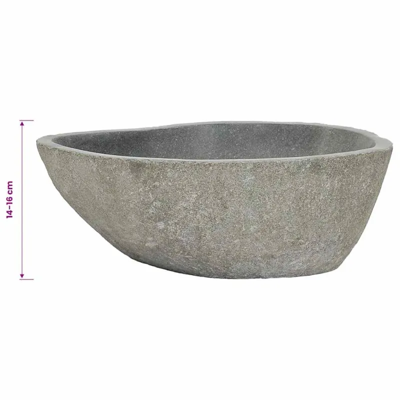 Praustuvas, (37-46)x(29-36)cm, upės akmuo, ovalo formos