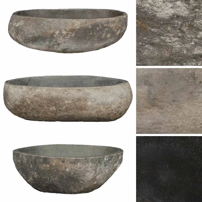 Praustuvas, (45-53)x(34-41)cm, upės akmuo, ovalo formos