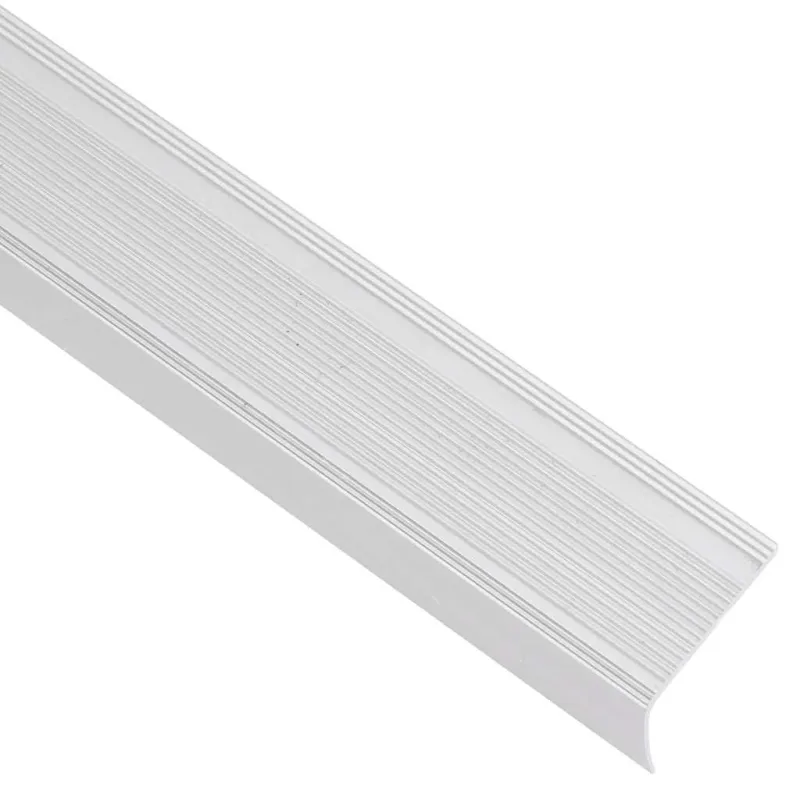 Profiliai laiptams, 15vnt., sidabro, 90 cm, aliuminis, L formos