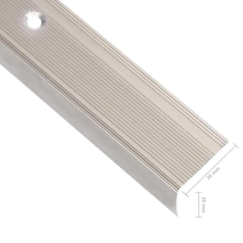 Profiliai laiptams, 5vnt., šampano, 90 cm, aliuminis, L formos