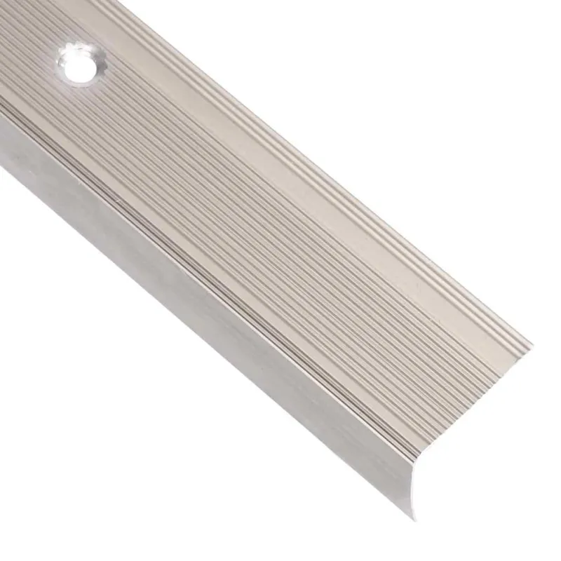 Profiliai laiptams, 15vnt., šampano, 90 cm, aliuminis, L formos