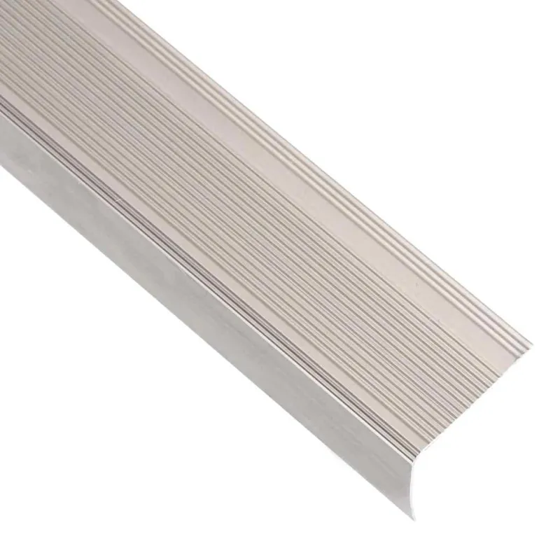 Profiliai laiptams, 15vnt., šampano, 90 cm, aliuminis, L formos
