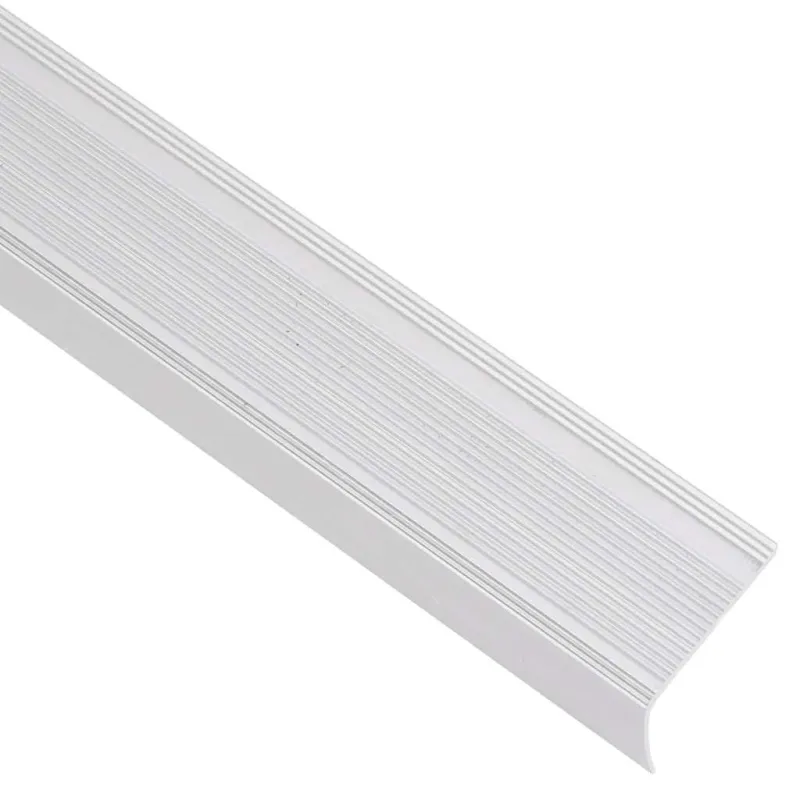 Profiliai laiptams, 5vnt., sidabro, 100 cm, aliuminis, L formos