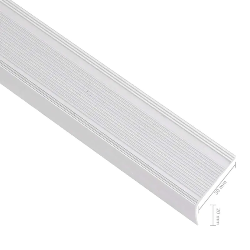 Profiliai laiptams, 5vnt., sidabro, 100 cm, aliuminis, L formos