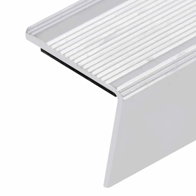 Profiliai laiptams, 15vnt., sidabro, 100cm, aliuminis, L formos