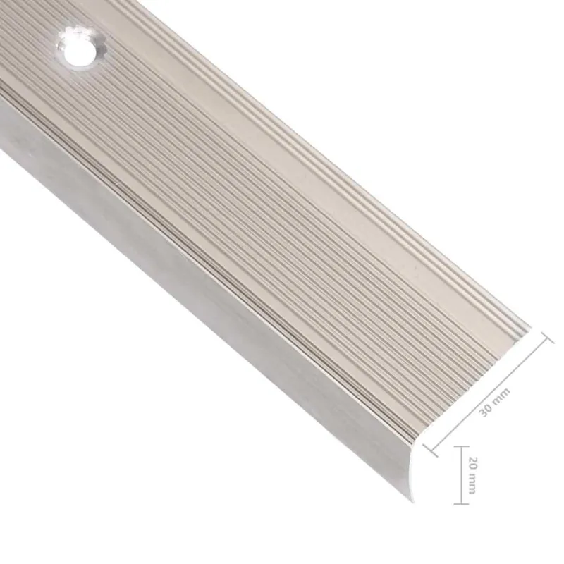 Profiliai laiptams, 15vnt., šampano, 100cm, aliuminis, L formos