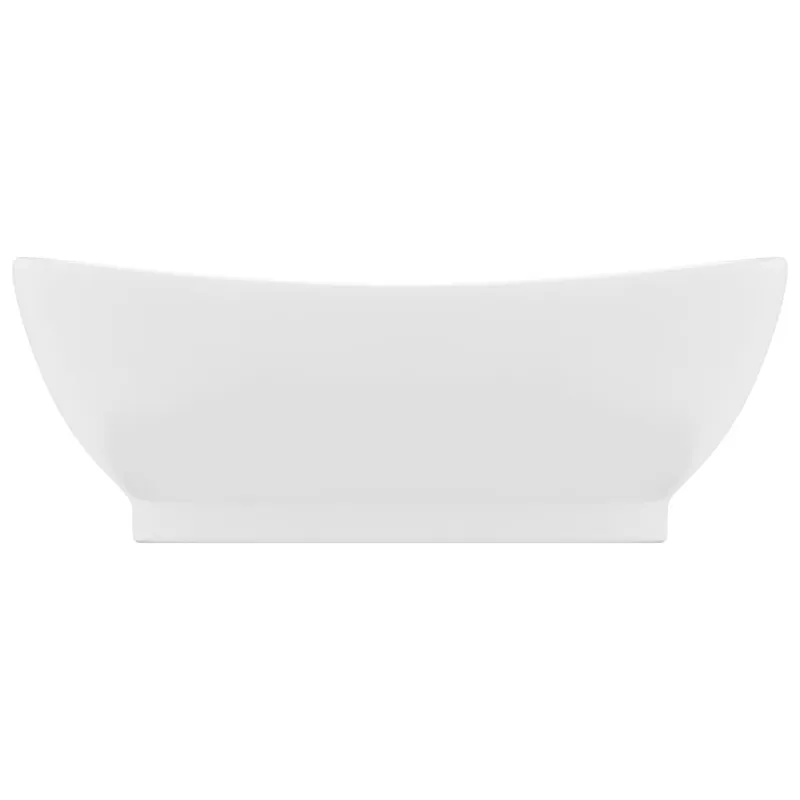Prabangus praustuvas, matinis baltas, 58,5x39cm, keramika