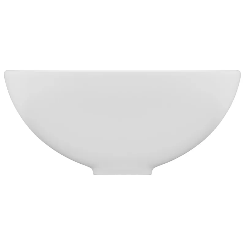 Prabangus praustuvas, matinis baltas, 32,5x14cm, keramika