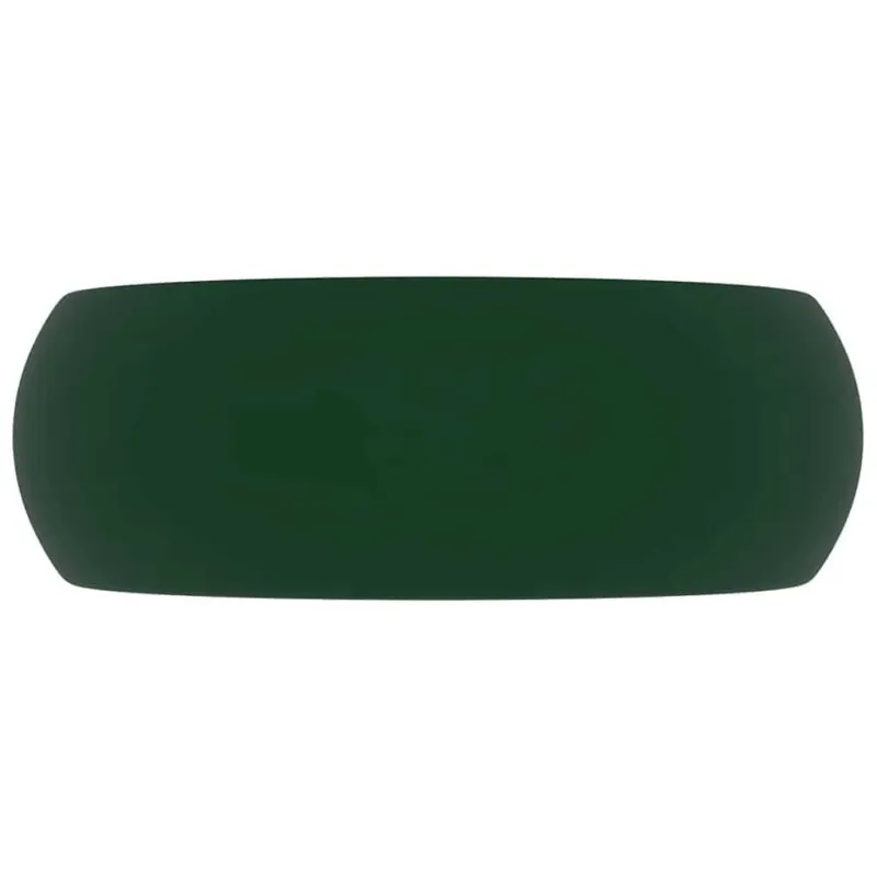 Prabangus praustuvas, matinis žalias, 40x15cm, keramika