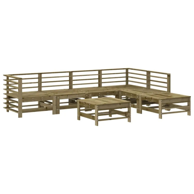 Sodo poilsio komplekti setti, 7 osia, puukki puu.