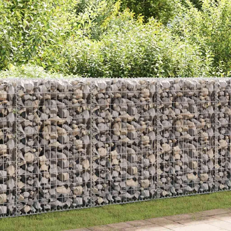 Gabiono siena su dangčiais, 300x30x100cm, galvanizuotas plienas