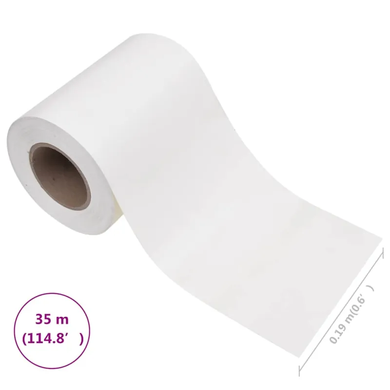 Privatumo suteikianti sodo pertvara, balta, 35x0,19m, PVC