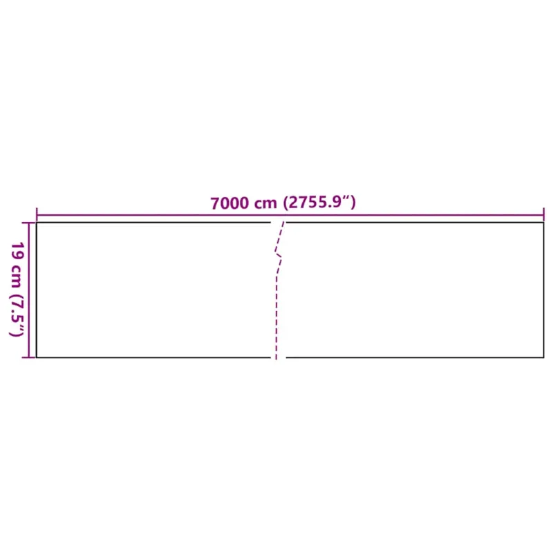 Privatumo suteikianti sodo pertvara, balta, 70x0,19m, PVC