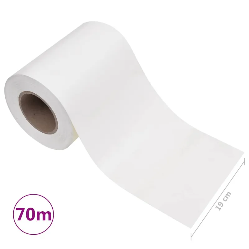 Privatumo suteikianti sodo pertvara, balta, 70x0,19m, PVC
