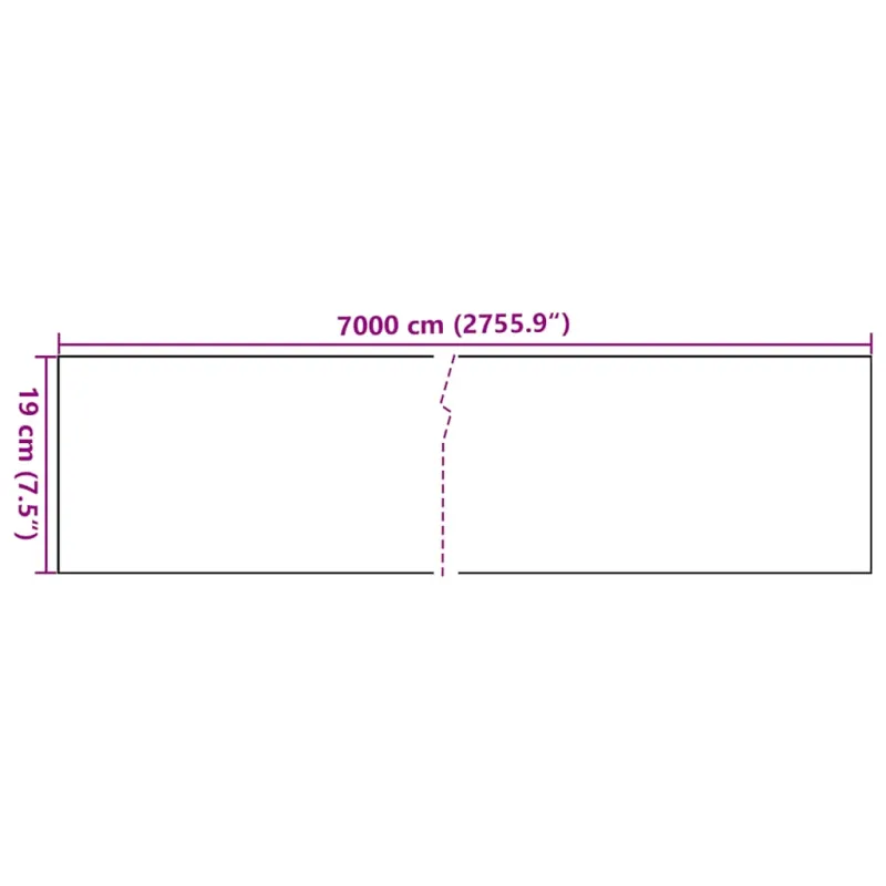 Privatumo suteikianti sodo pertvara, ruda, 70x0,19m, PVC