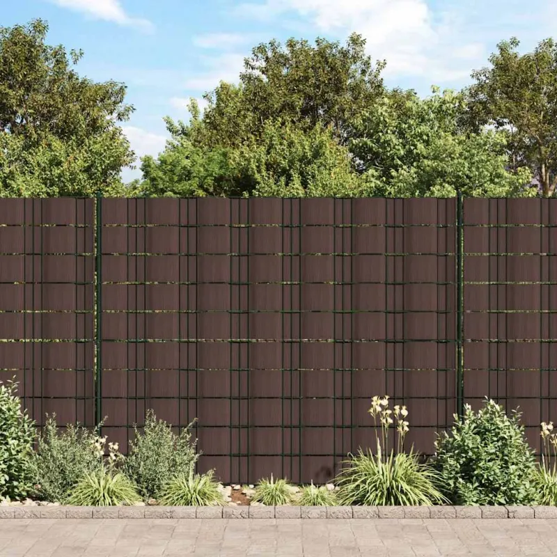Privatumo suteikiančios pertvaros, 4vnt., rudos, 35x0,19m, PVC