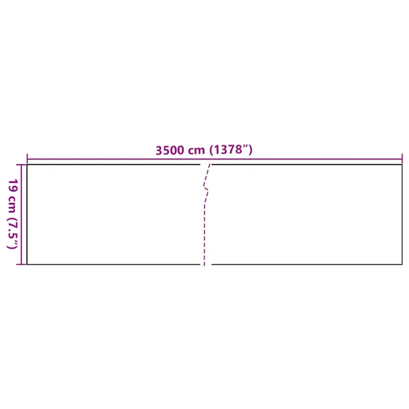 Privatumo suteikiančios pertvaros, 4vnt., pilkos, 35x0,19m, PVC