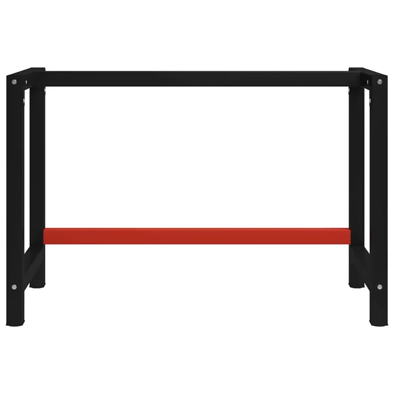 Darbastalio rėmas, juodas ir raudonas, 120x57x79cm, metalas